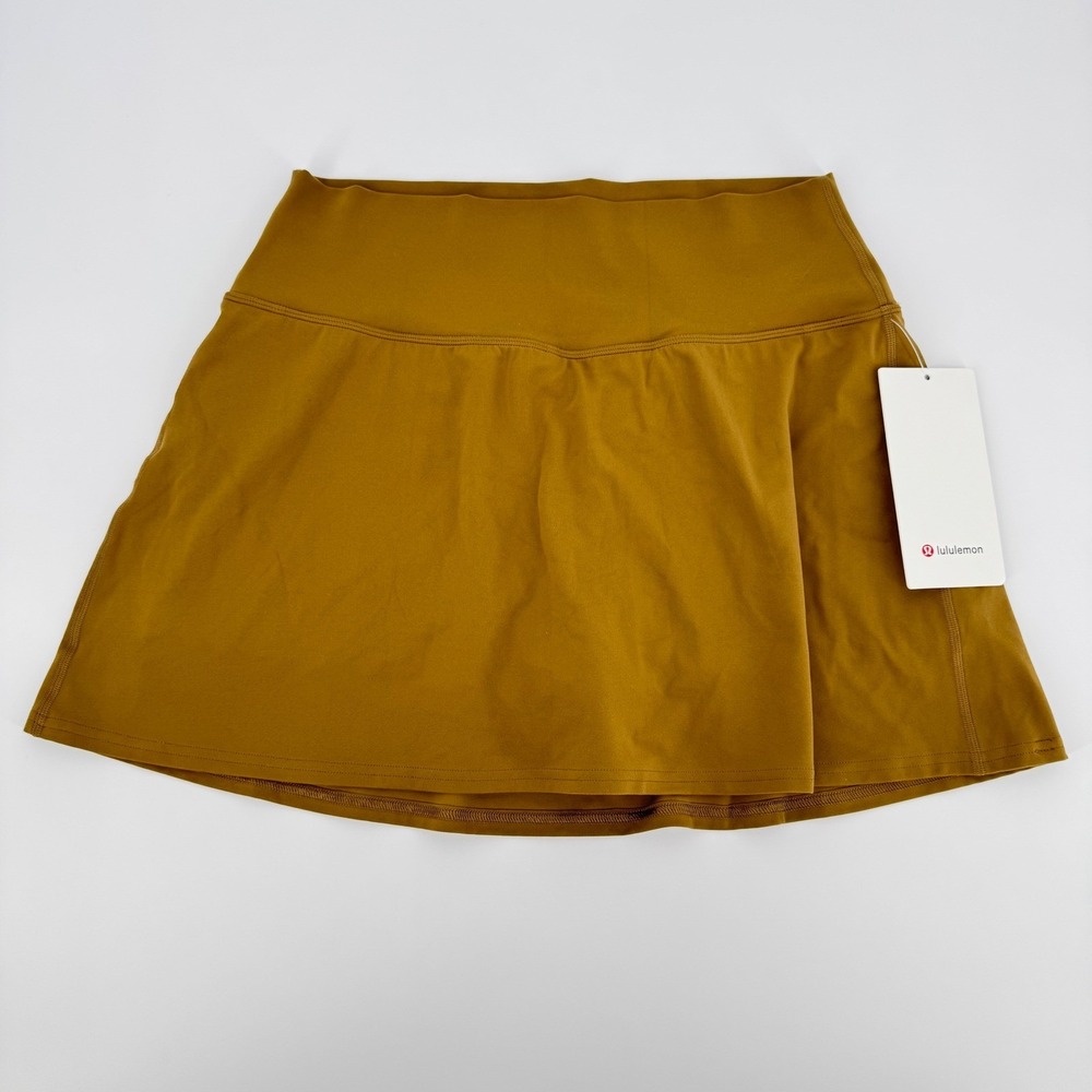 Lululemon Align High Rise Skirt Size 14 Brown Built In Shorts